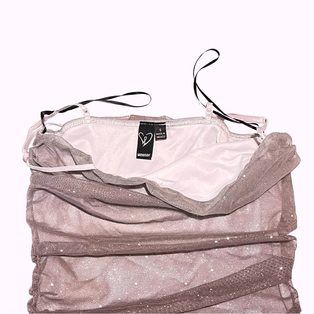 Windsor Glitter Mesh Bodycon Mini Dress. 
Size Small. Gray. NWOT - Picture 4 of 4